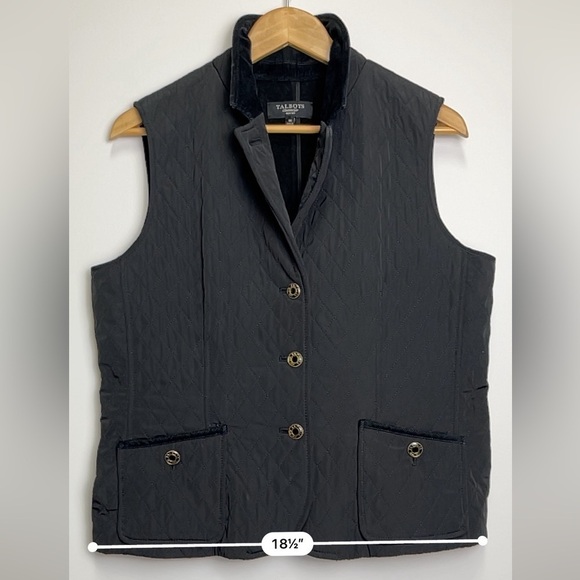 Talbots Quilted Vest Lightweight Equestrian Black Sz M - Picture 13 of 17